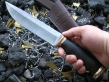 Нож Дамаск 1 (Дамаск, граб, бронза)