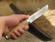 Нож Клык 2 (Дамаск, карельская береза, мельхиор)