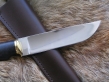 Нож Клык 1 (х12мф, стаб карельская береза, латунь)
