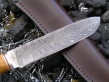 Нож Перо 2 (Дамаск, стаб. карельская береза, мельхиор)