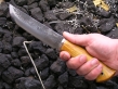 Нож Сокол 2 (9ХС, стаб. карельская береза, мельхиор)