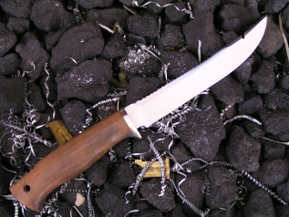 Нож Рыболов (х12мф, груша, мельхиор)