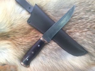 Нож Ламинат 1 (Ламинат, стаб. карельская береза, бронза)