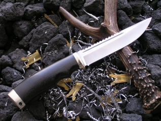 Нож Охотник (Elmax,граб, мельхиор)