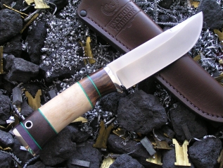 Нож РН-5 (М390, наборная рукоять, мельхиор)