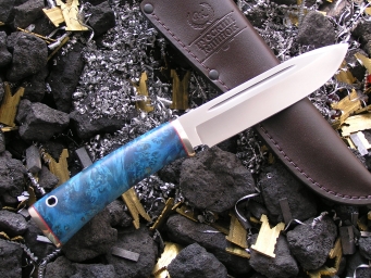 Нож РН-9 (М390, кап клёна, мельхиор)