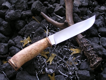 Нож Кабан 3 (Elmax, карельская береза, бронза)