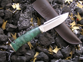 Нож НК-10 (Elmax, кап клёна, мельхиор)