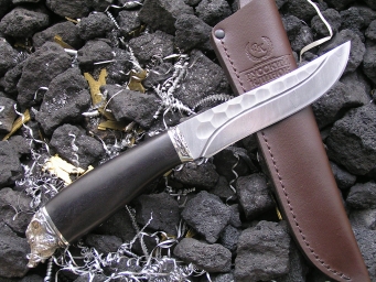 Нож - Кабан (дамасская сталь, граб)