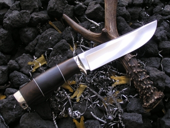 Нож Клык 2 (х12мф, граб, мельхиор)
