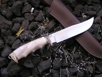 Нож Кабан 2 (Elmax, рог, мельхиор)