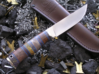 Нож РН-4 (М390, наборная рукоять, мельхиор)