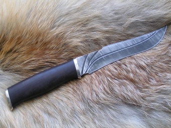 Нож ОНД-4 (дамаск, граб, мельхиор)