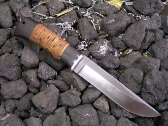 Нож Крот (Дамаск, венге, берета, дюраль)