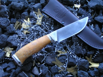 Нож ОН-13 (Vanadis10, стаб. карельская береза, мельхиор)